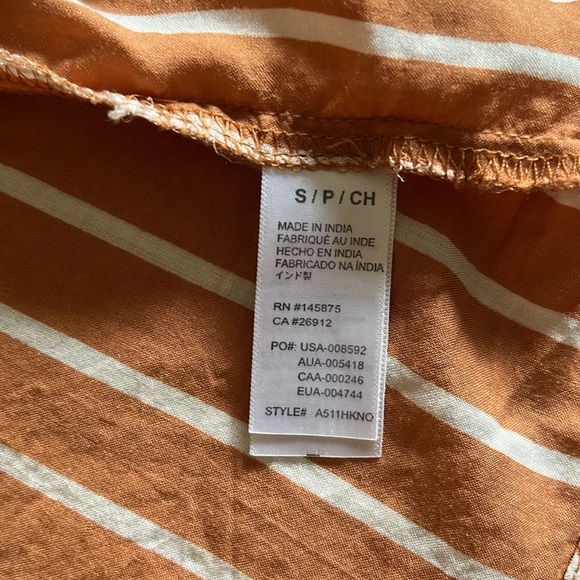 Amuse society orange striped tie top - Picture 7 of 8